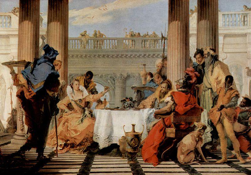 Giovanni Battista Tiepolo Das Bankett der Cleopatra oil painting picture